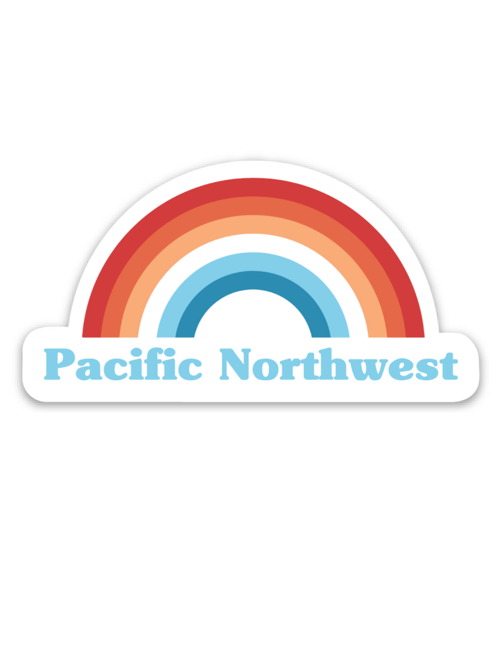 PNW Retro Rainbow Sticker