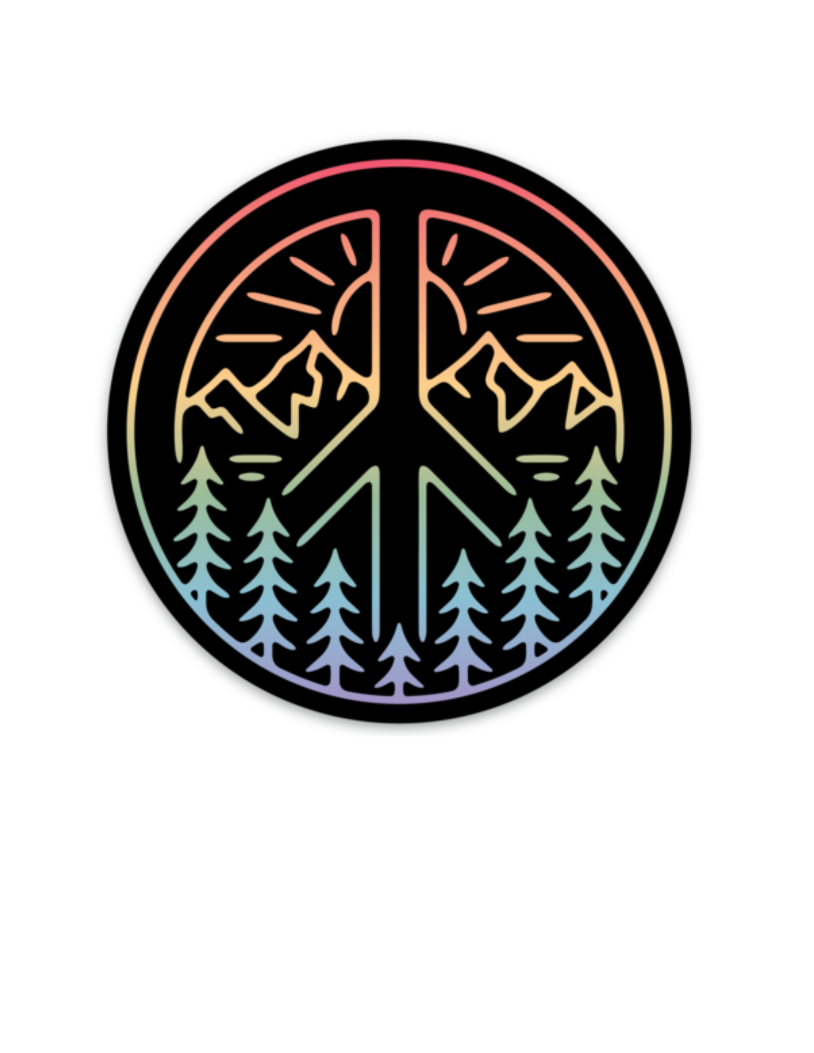Peace Sticker Black