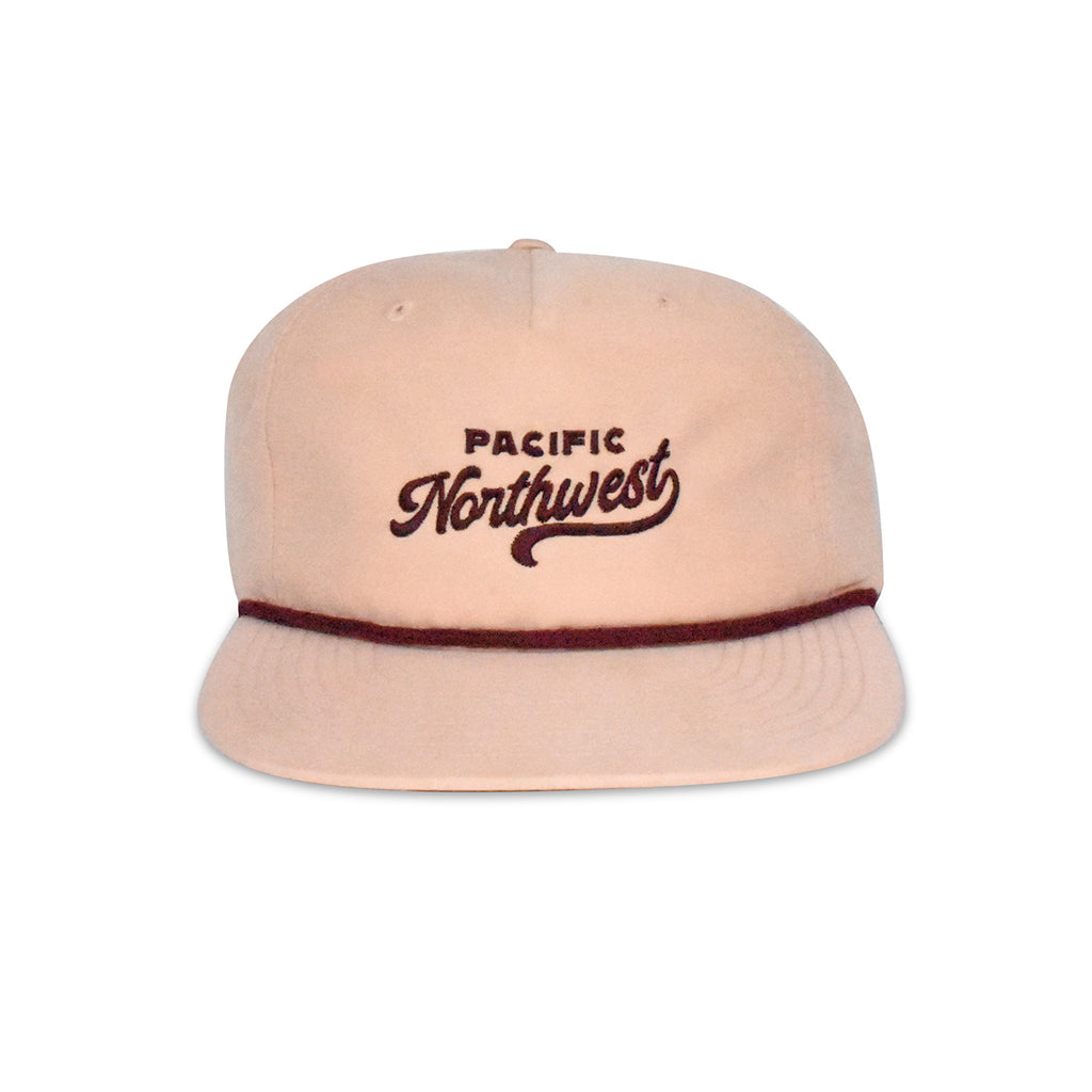 The Westy 5-Panel Hat Pale Peach/Maroon