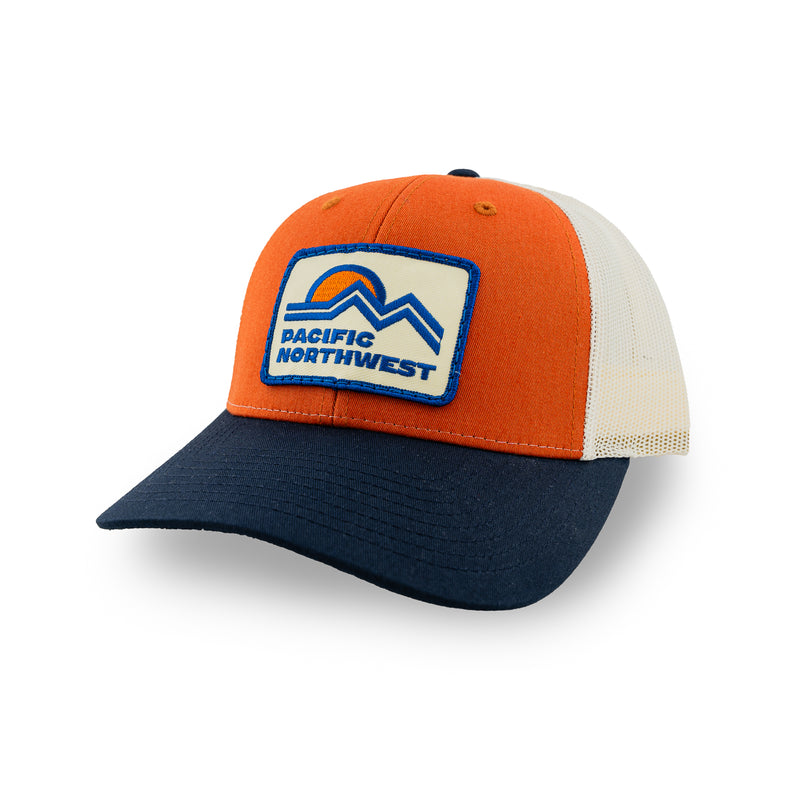 Oxford Trucker Hat Dark Orange/Navy