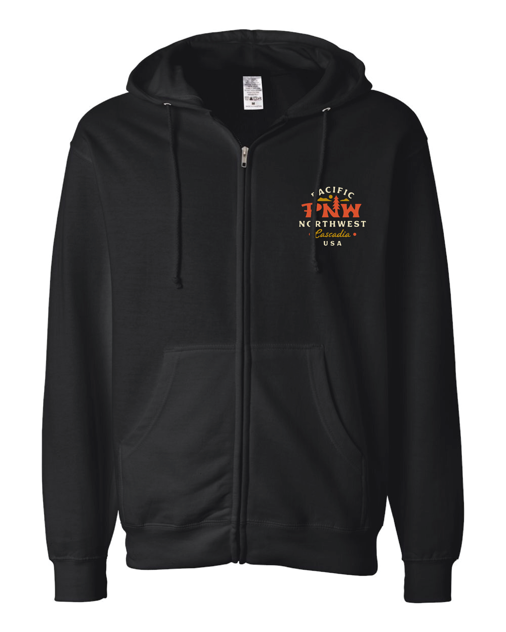 Franklin Zip Up Hoodie Black