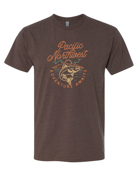 Angler T-Shirt Heather Brown – Northwest Vibes Supply Co.