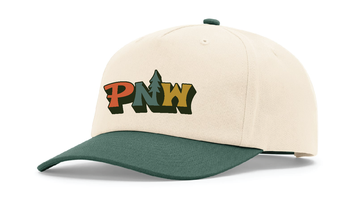 Parks 2-Tone Hat Cream/Dark Green