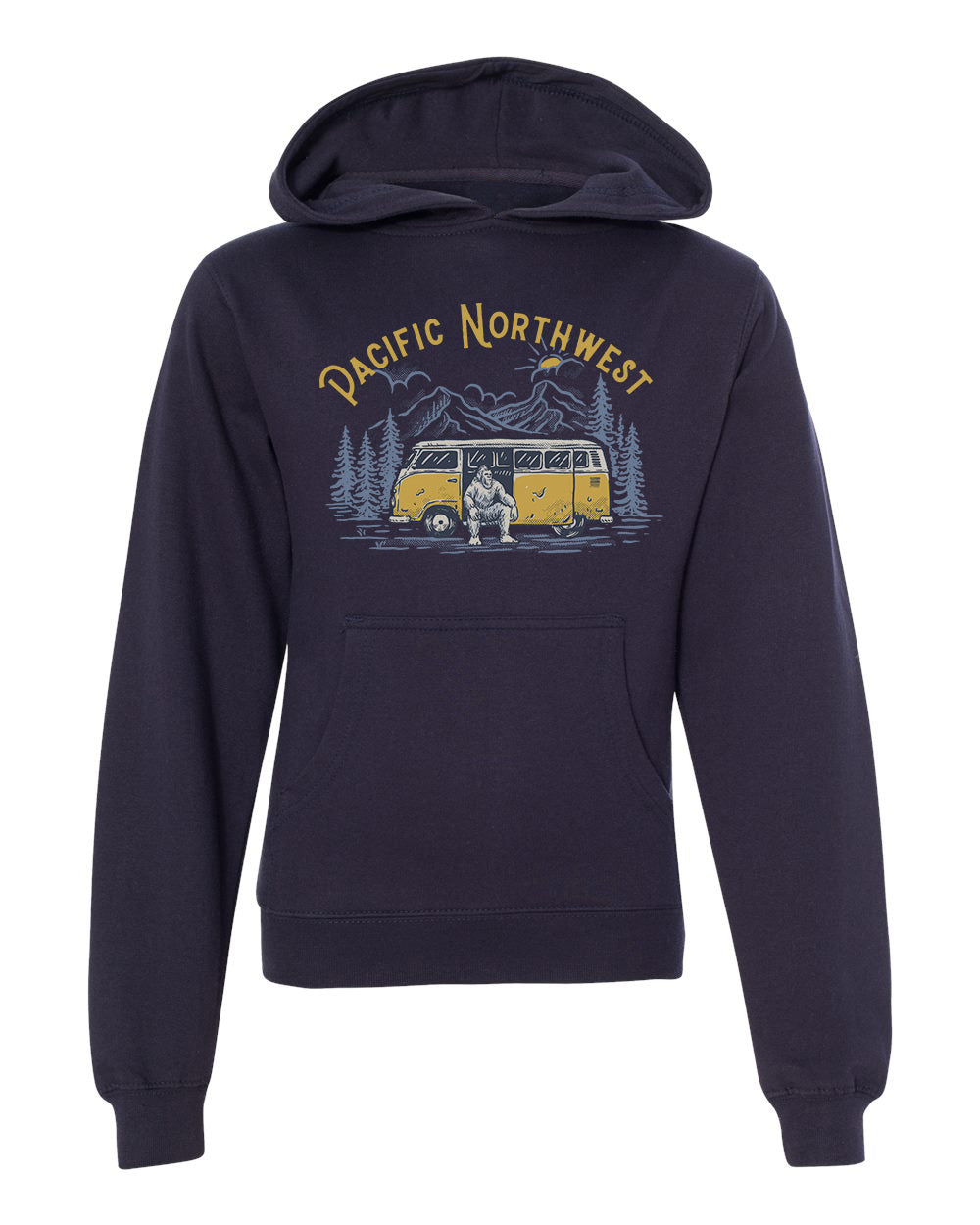 Kids Sasquatch Hoodie Navy