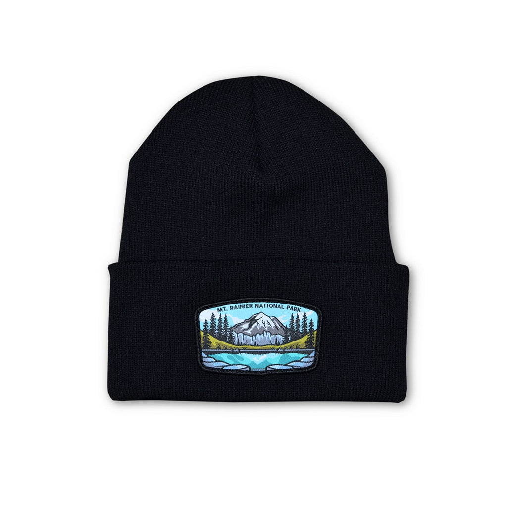 Mt. Rainier NP Beanie Black