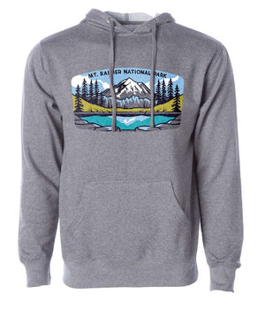 Mt. Rainier NP Hoodie Grey