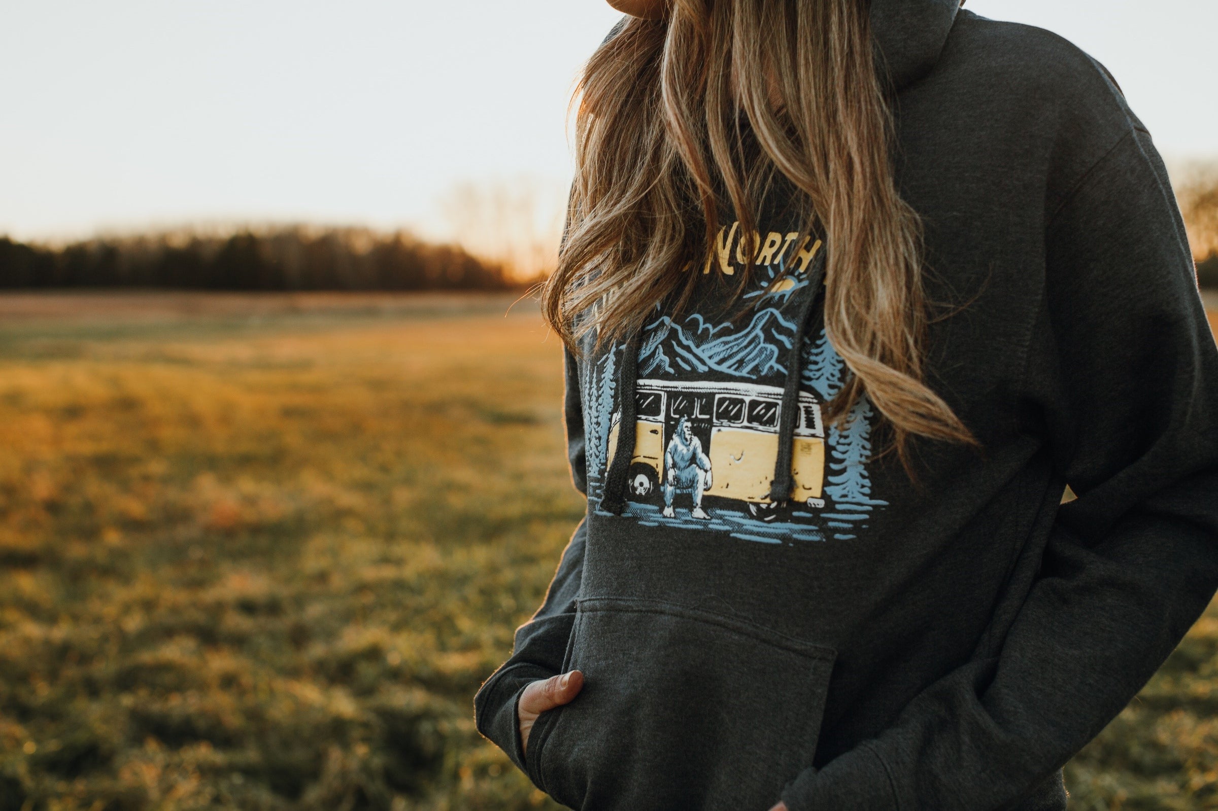 Sasquatch Bus Hoodie Navy