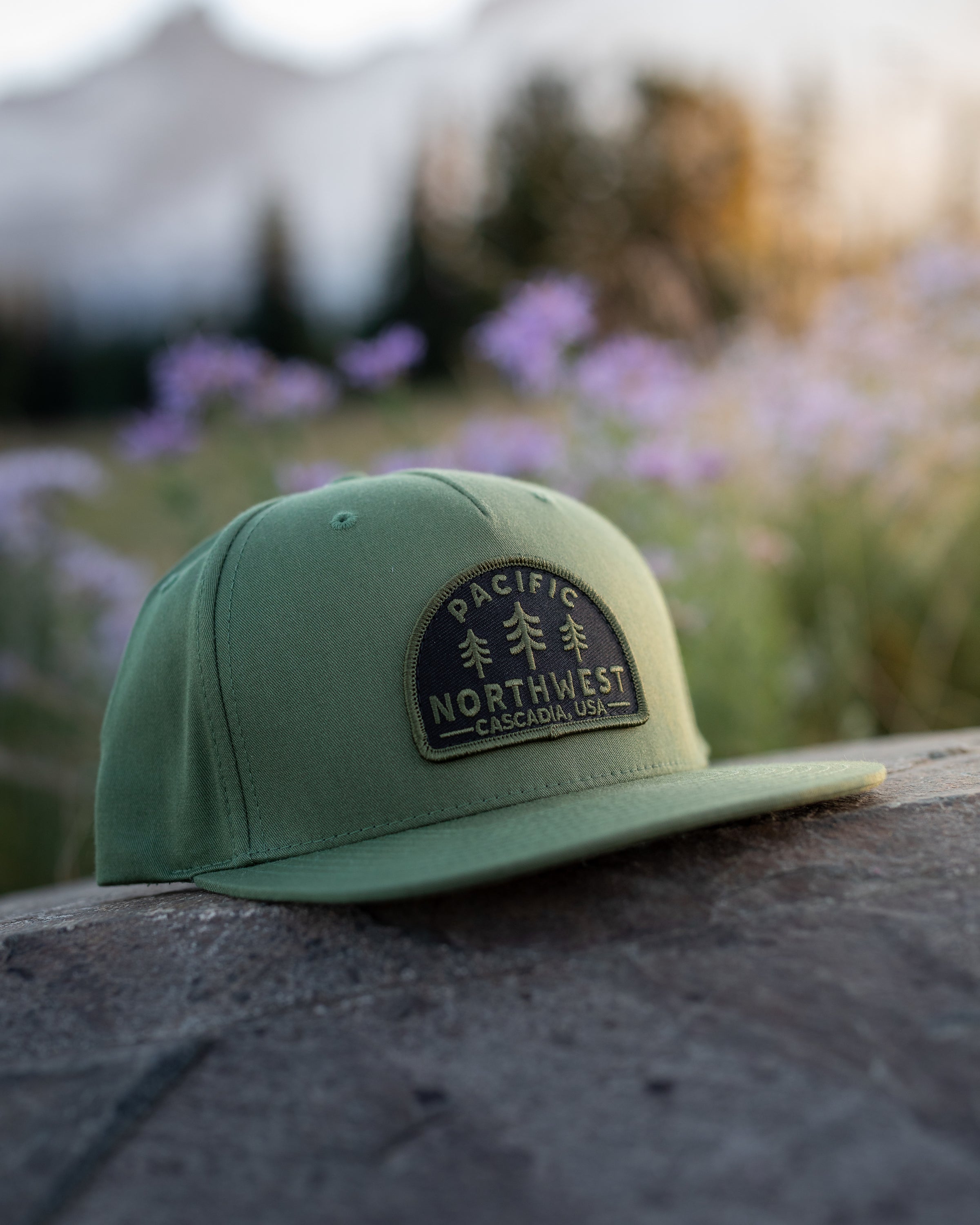 Timberline SnapBack Hat Olive Northwest Vibes Supply Co