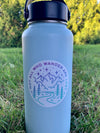 Not All Who Wander Sticker Purple