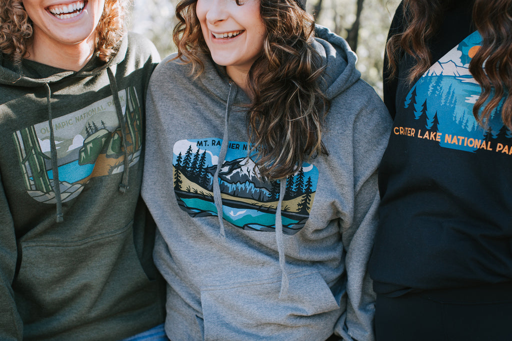 Mt. Rainier NP Hoodie Grey
