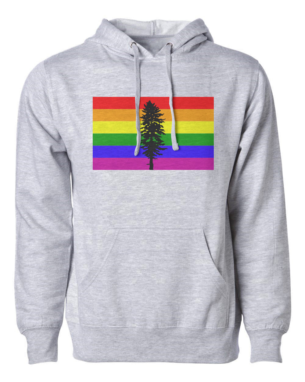 Rainbow Cascadia Hoodie Grey